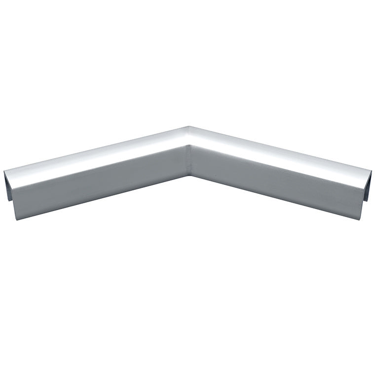 CRL 316 Stainless 11 Gauge 135 Degree Horizontal Corner for 1/2" Glass Crisp Corner Low Profile Cap Rail