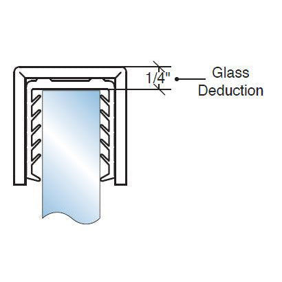 Cap Rail Vinyl For 11/16" Or 3/4" Glass - 20' Roll