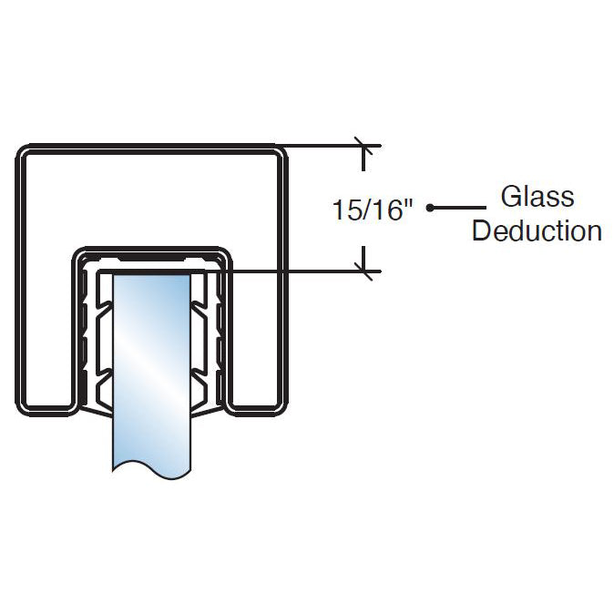 Cap Rail Vinyl For 1/2", 9/16" Or 5/8" Glass - 20' Roll