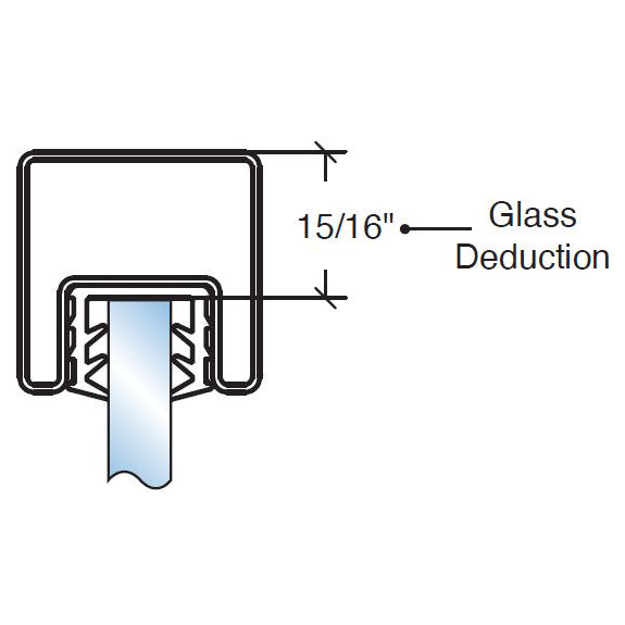 Cap Rail Vinyl For 1/2", 9/16" Or 5/8" Glass - 20' Roll