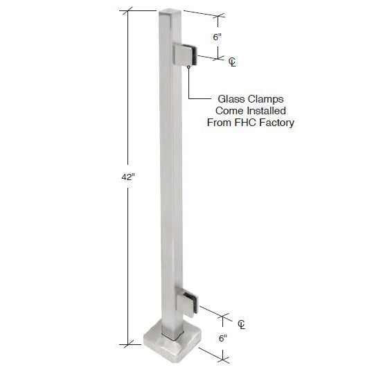 'FP' Series 2" x 2" Square 42" Tall Blank/Center/Corner/End Post