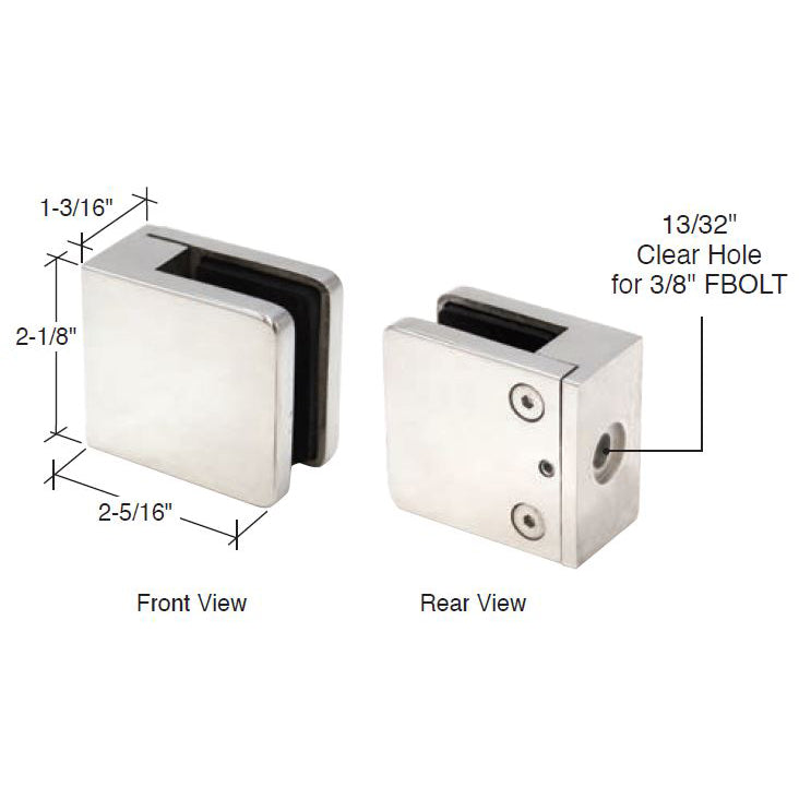 F-Series Square Clamp with Flat Base