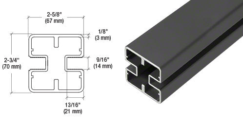 CRL Heavy-Duty Windscreen Post Only - 156"