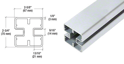 CRL Heavy-Duty Windscreen Post Only - 156"