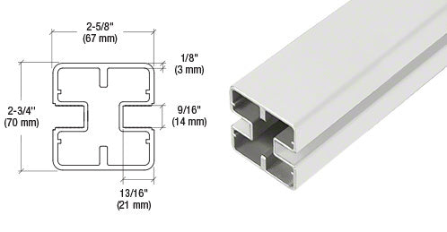 CRL Heavy-Duty Windscreen Post Only - 156"