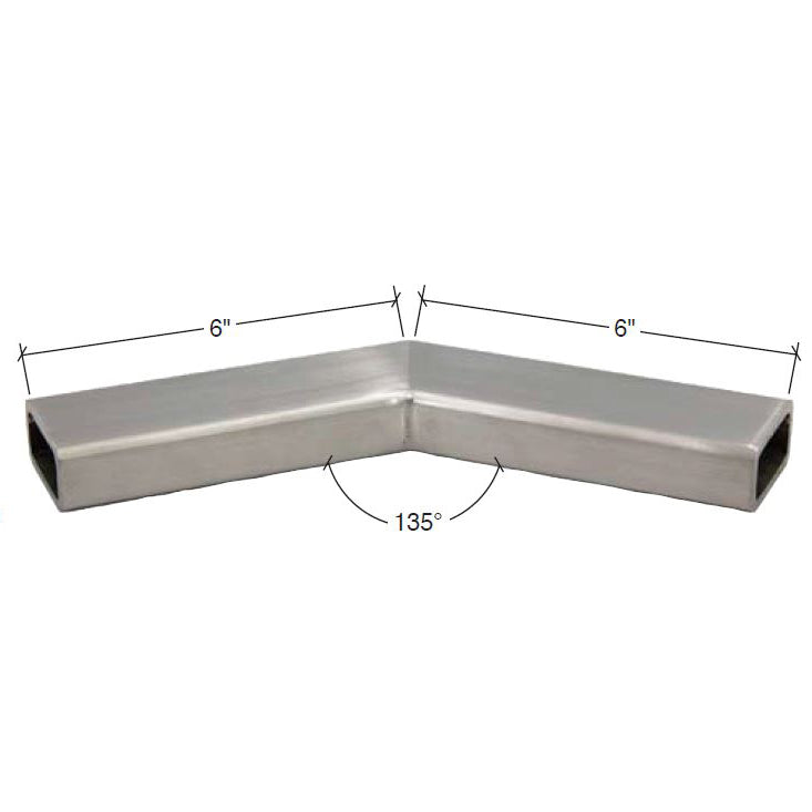 Horizontal 135 Degree Corner For 1" x 2" Rectangular Rail