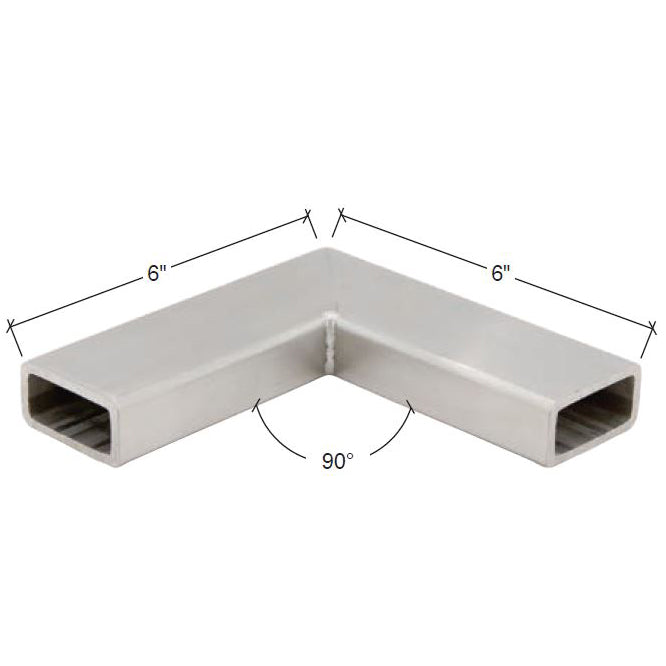 Horizontal 90 Degree Corner For 1" x 2" Rectangular Rail