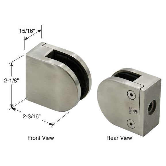 RD Series Glass Clamp With Flat Base For 1/4" And 5/16" Glass