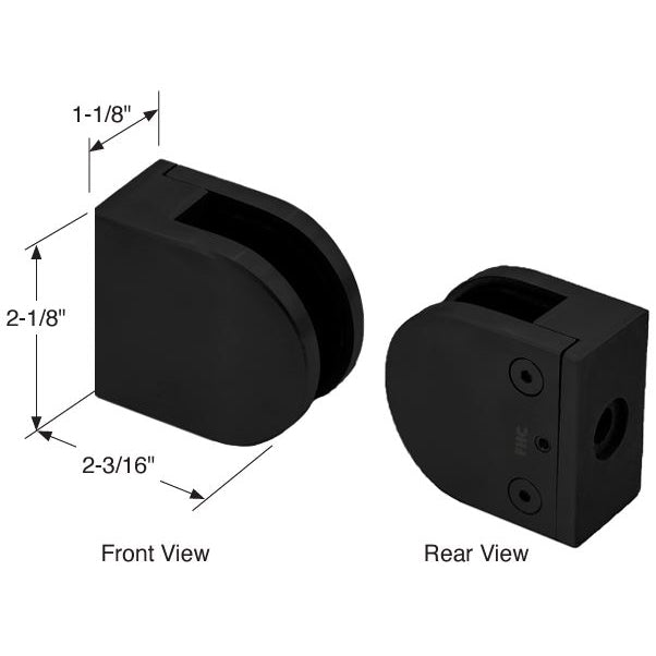 RD Series Glass Clamp With Flat Base For 3/8" And 7/16" Glass