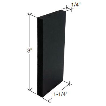 Spacer Block With Adhesive 1-1/4" X 3" X 1/4"