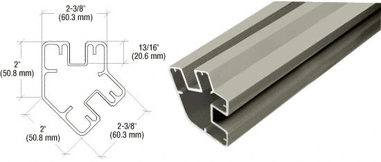 CRL AWS 241" Long 2" x 2-3/8" Rectangular 135 Degree Post