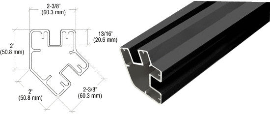 CRL AWS 241" Long 2" x 2-3/8" Rectangular 135 Degree Post