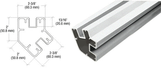 CRL AWS 241" Long 2" x 2-3/8" Rectangular 135 Degree Post