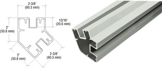 CRL AWS 60" Long 2" x 2-3/8" Rectangular 135 Degree Post