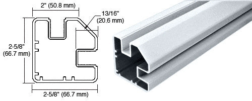 CRL AWS 36" Long 2" x 2-5/8" Square 90 Degree Post