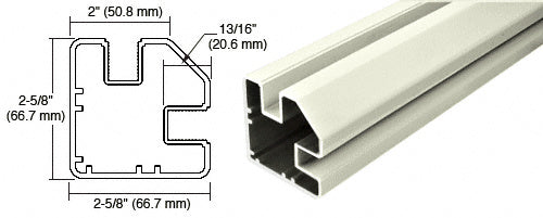 CRL AWS 36" Long 2" x 2-5/8" Square 90 Degree Post