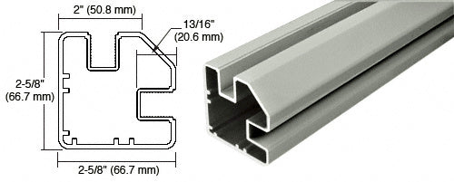 CRL AWS 60" Long 2" x 2-5/8" Square 90 Degree Post