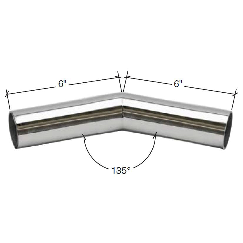 HD Handrail 135 Degree Corner - 1-1/2" Diameter, .120" Wall