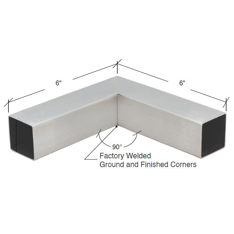 Handrail 90 Degree Corner - 1-1/2" Square