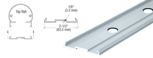 CRL Pre-Punched 241" Top Rail Infill for Pickets [1FPKTDW]