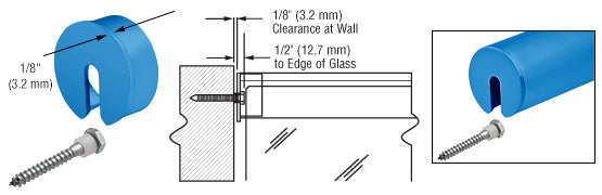 CRL Stabilizing End Cap for 3" Cap Railing