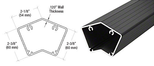 CRL 100 Series 42" 135º Surface Mount Post Only