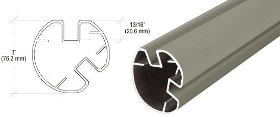 CRL AWS 3" Diameter Round 135 Degree Post Only - 48"