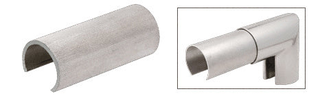 CRL Mill Aluminum Connector 3-1/2" Sleeve for Cap Railing, Cap Rail Corner, and Hand Railing