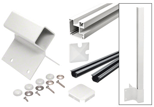 CRL 1100 Series Outiside 90 Degree Fascia Mount Post Kit