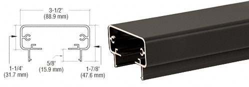 CRL 200 Series 241" Long Top Rail