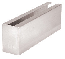 CRL Brushed Stainless 12" Welded End Cladding for L25S Series Standard Square Base Shoe