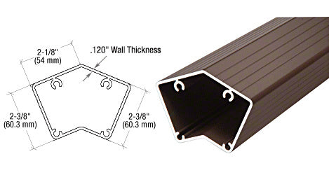 CRL 200, 300, 350, and 400 Series 36" 135 Degree Fascia Mount Post Only