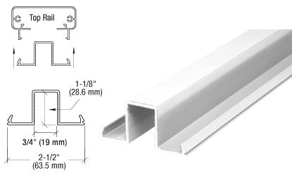 CRL 200, 300, 350, and 400 Series 241" Glass Rail Infill