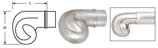 CRL End Scroll for 1-1/2" Tubing