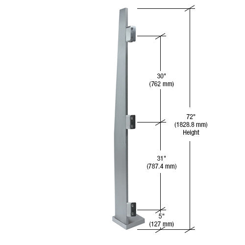 CRL Brushed Stainless Metropolis 72" Left End Post