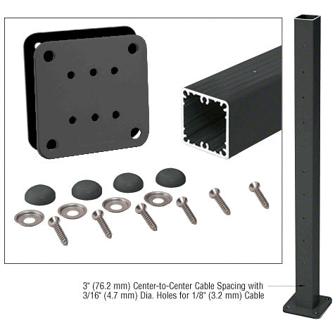 CRL 42" Surface Mount Cable Center Post Kit for 200, 300, 350, and 400 Series Rails