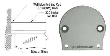 CRL 300 Series Wall Mount End Cap