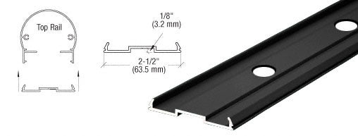 CRL Pre-Punched 241" Top Rail Infill for Pickets