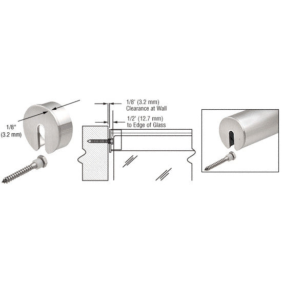 CRL Stabilizing End Cap for 3-1/2" Cap Railing