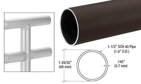 CRL 1.9" Diameter Hand Railing Tubing