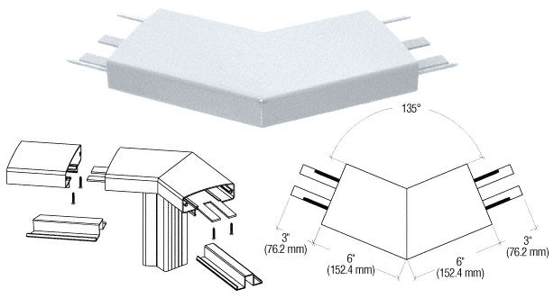 CRL 400 Series Top Cap 135º Corner