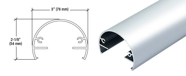 CRL Hansen 300X Series 241" Top Rail