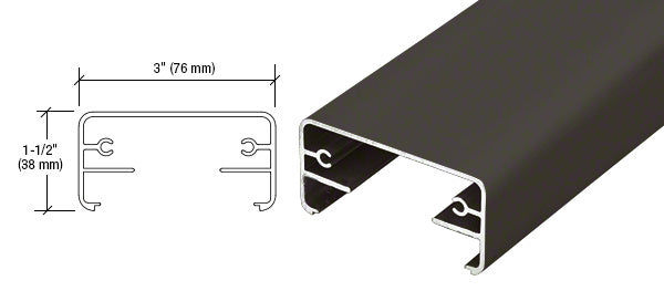 CRL Hansen 200X Series 241" Long Top Rail