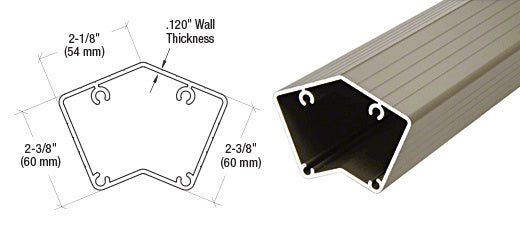 CRL 100 Series 42" 135º Surface Mount Post Only