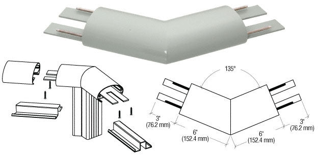 CRL 350 Series Top Cap 135º Corner