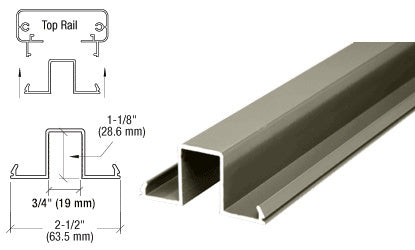 CRL 200, 300, 350, and 400 Series 241" Glass Rail Infill