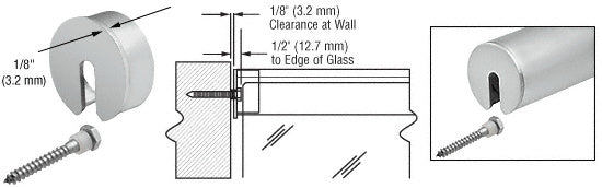 CRL Stabilizing End Cap for 3" Cap Railing