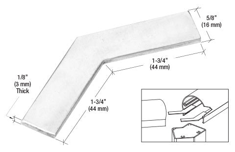 CRL 135º Corner Bracket for Aluminum Rails