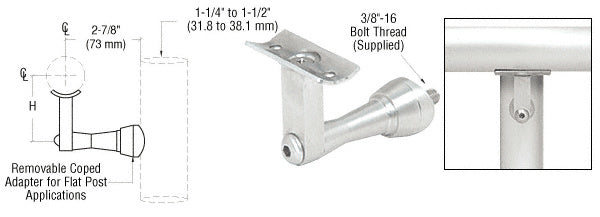 CRL Manhattan Series Post Mounted Hand Rail Bracket