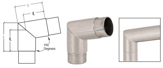 CRL Mitered Style 100 Degree Flush Corner